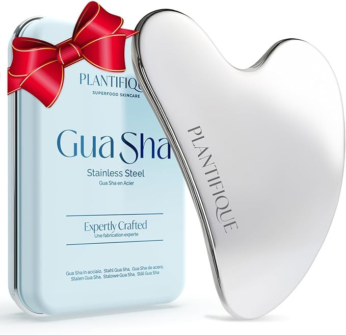 PLANTIFIQUE Stainless Steel Gua Sha | Facial Tool | Skin Massage for Face Body Eyes Neck Heart St... | Amazon (US)