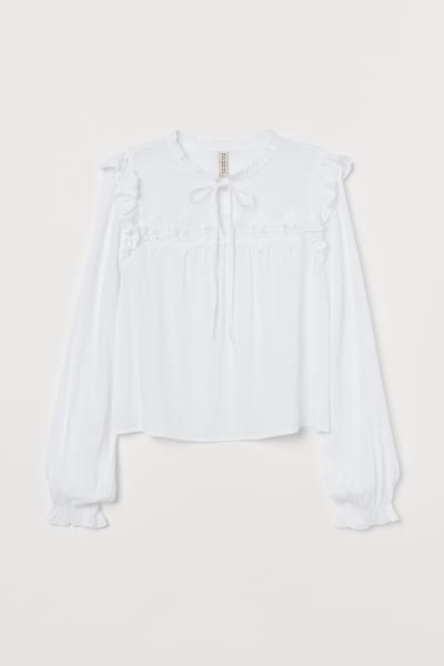 Ruffle-trimmed Blouse | H&M (US + CA)