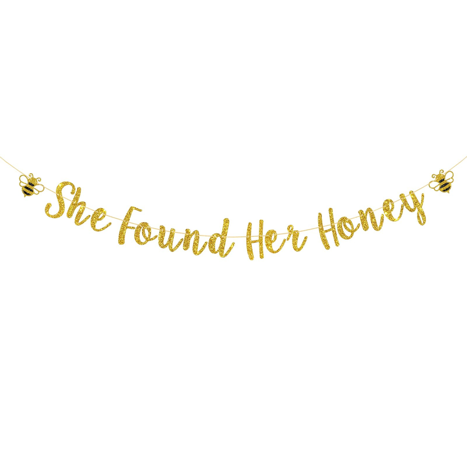 Talorine She Found Her Honey Banner, Bee Bridal Shower Decorations, Honey Bee Bride to Bee Bridal... | Amazon (US)