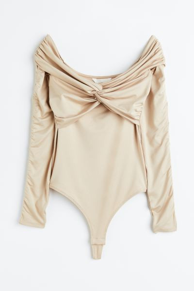 Off-the-shoulder Thong Bodysuit | H&M (US + CA)