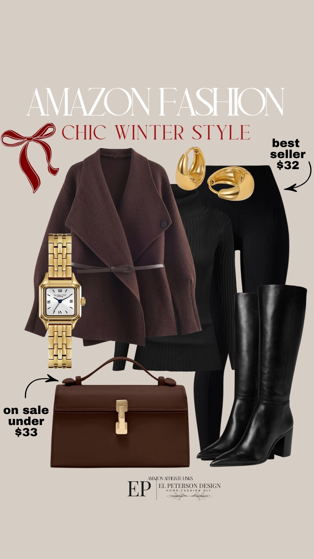 Amazon Fashion
Leggings
Knee high boots
Purse
Watch
Earrings 
Jacket 

#LTKFindsUnder50 #LTKFindsUnder100