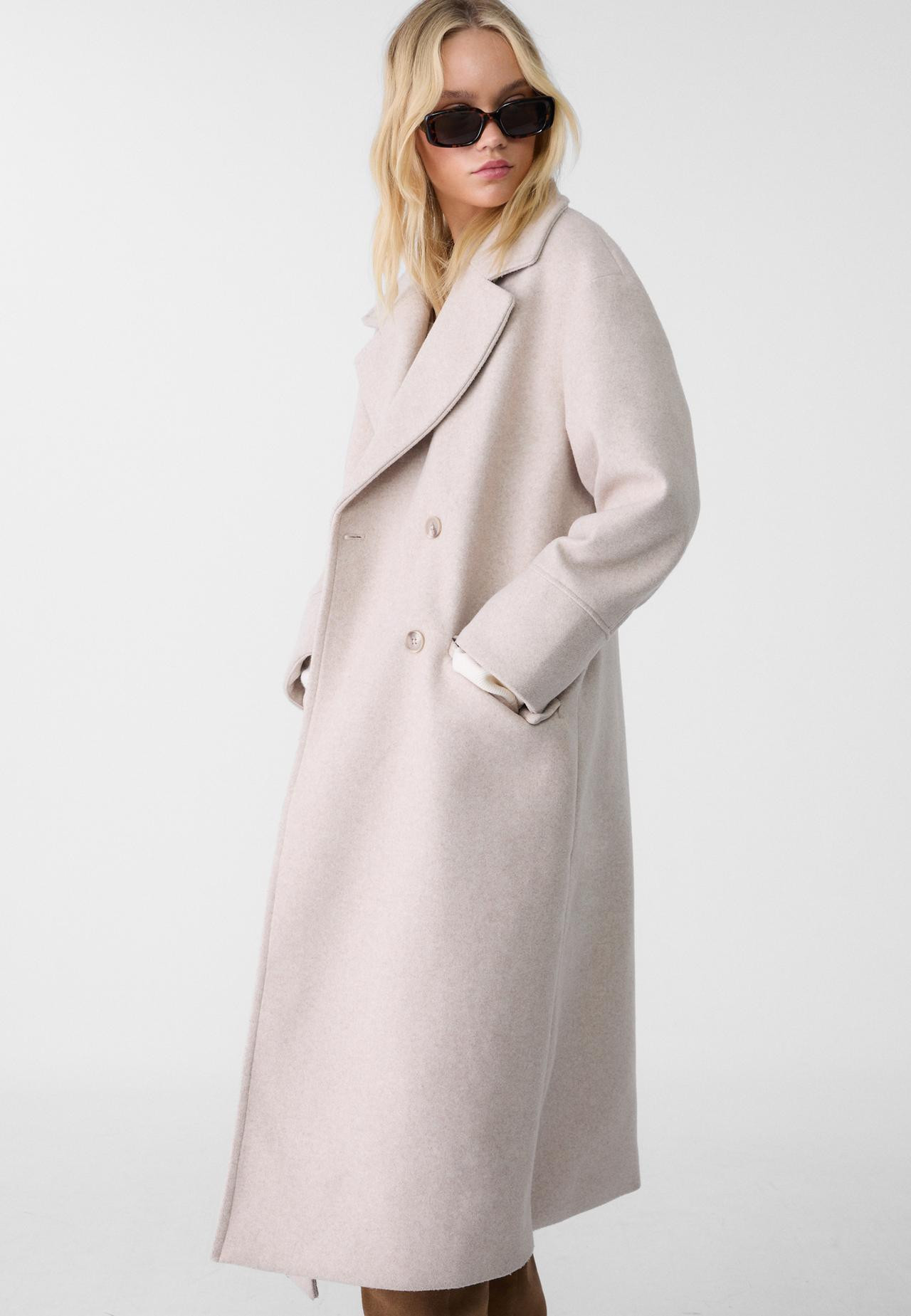 Oversize soft-touch coat - Women's fashion | Stradivarius United Kingdom | Stradivarius (UK)