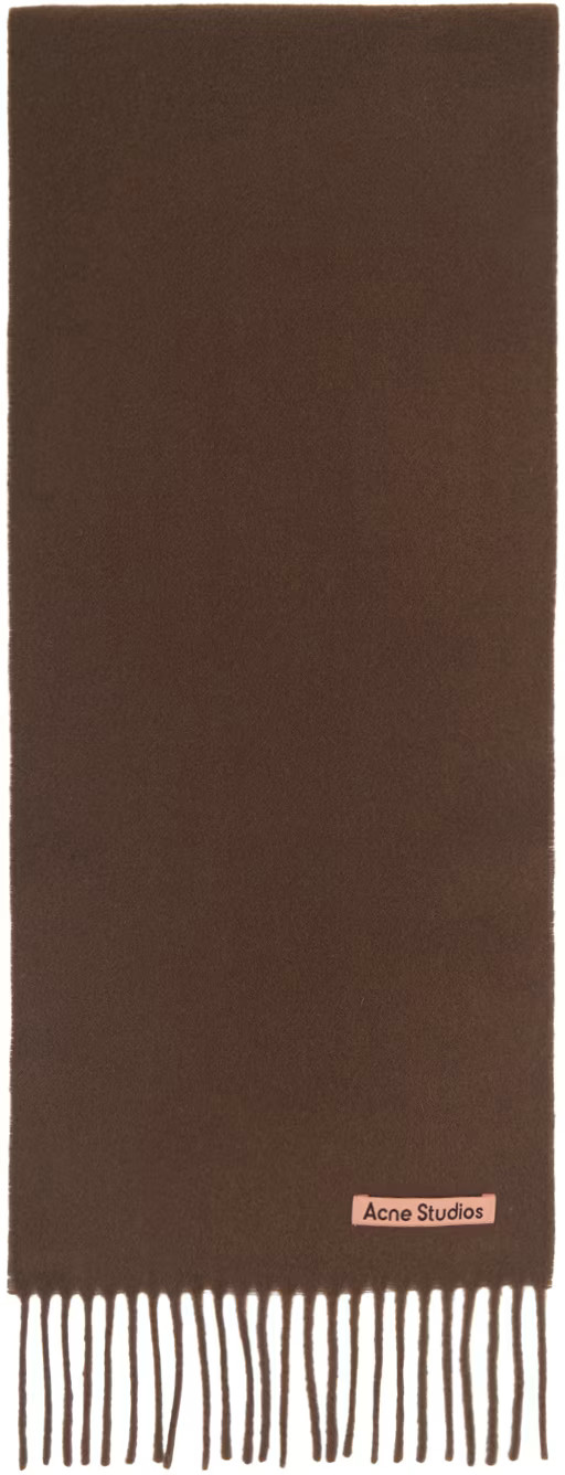 Brown Fringe Scarf | SSENSE