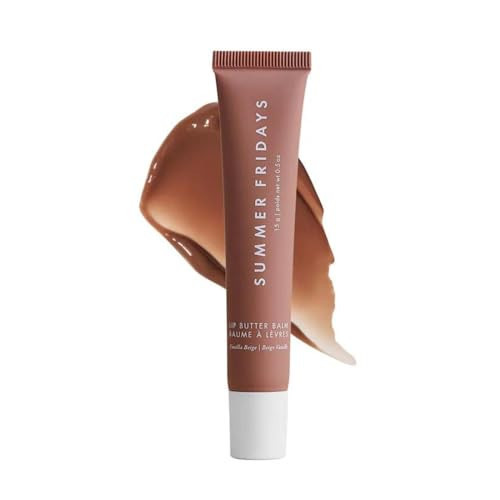 Summer Fridays Lip Butter Balm - Conditioning Lip Mask and Lip Balm for Instant Moisture, Shine and Hydration - Sheer-Tinted, Soothing Lip Care - Vanilla Beige (.5 Oz) | Amazon (US)