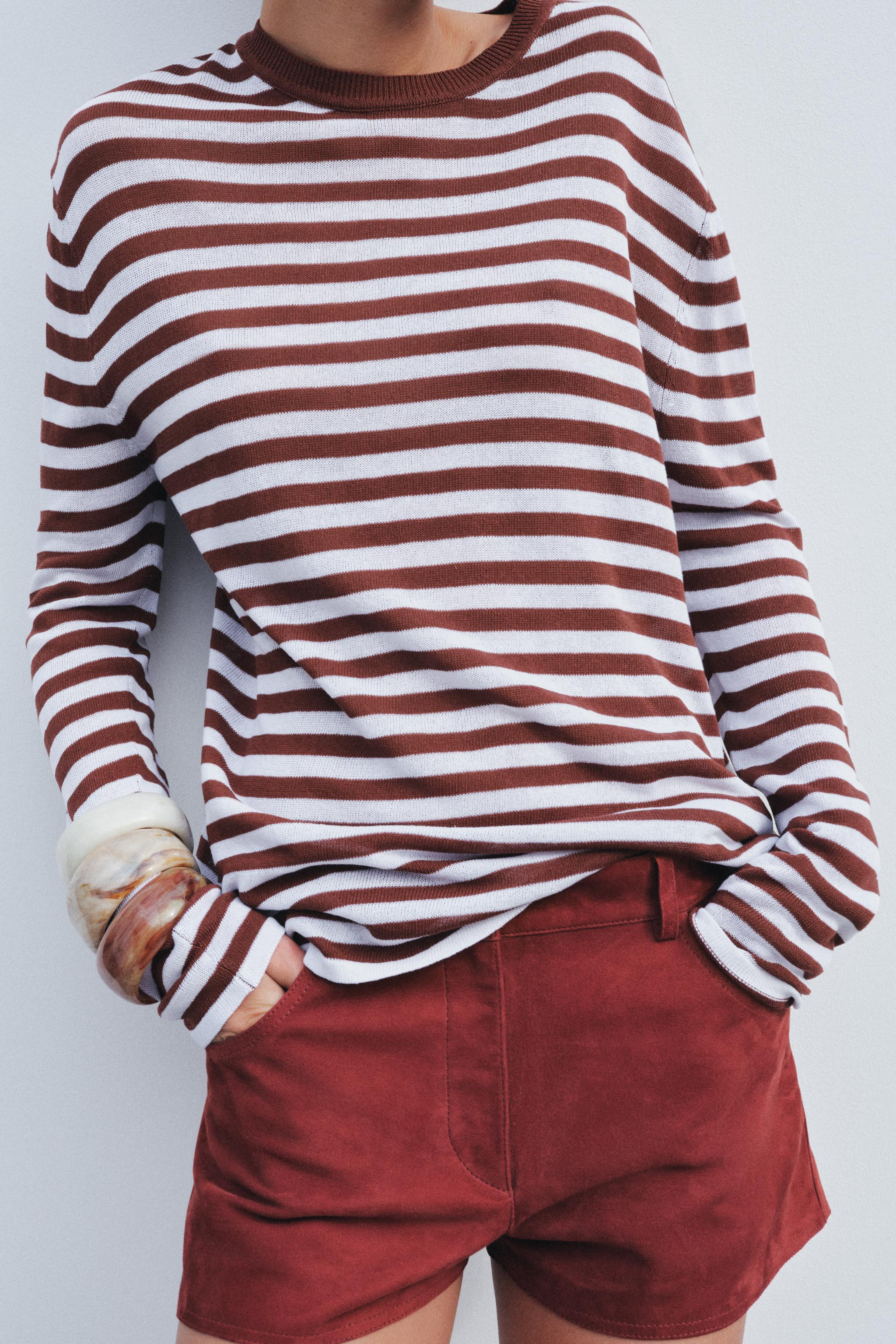 RUSTIC STRIPED KNIT SWEATER | Zara UK