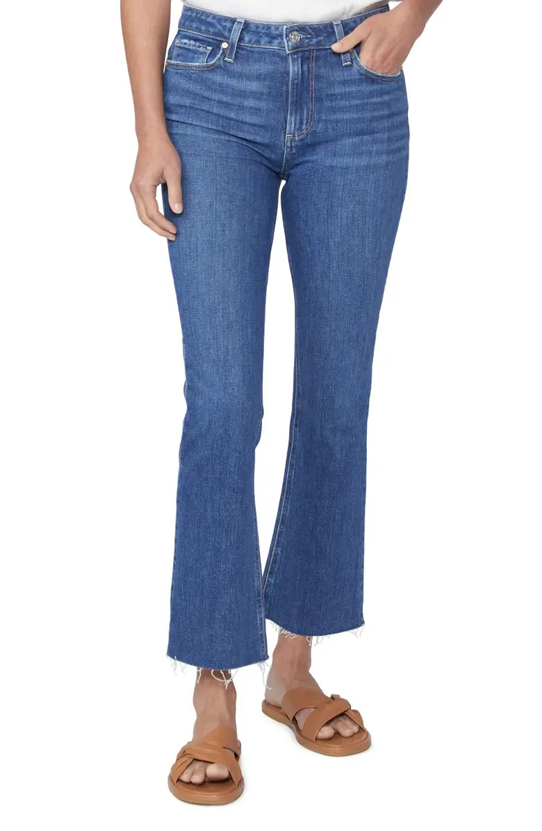 Vintage Colette High Waist Raw Hem Crop Flare Jeans | Nordstrom