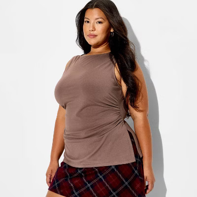Women's Side Ruched Tank Top - Wild Fable™ | Target