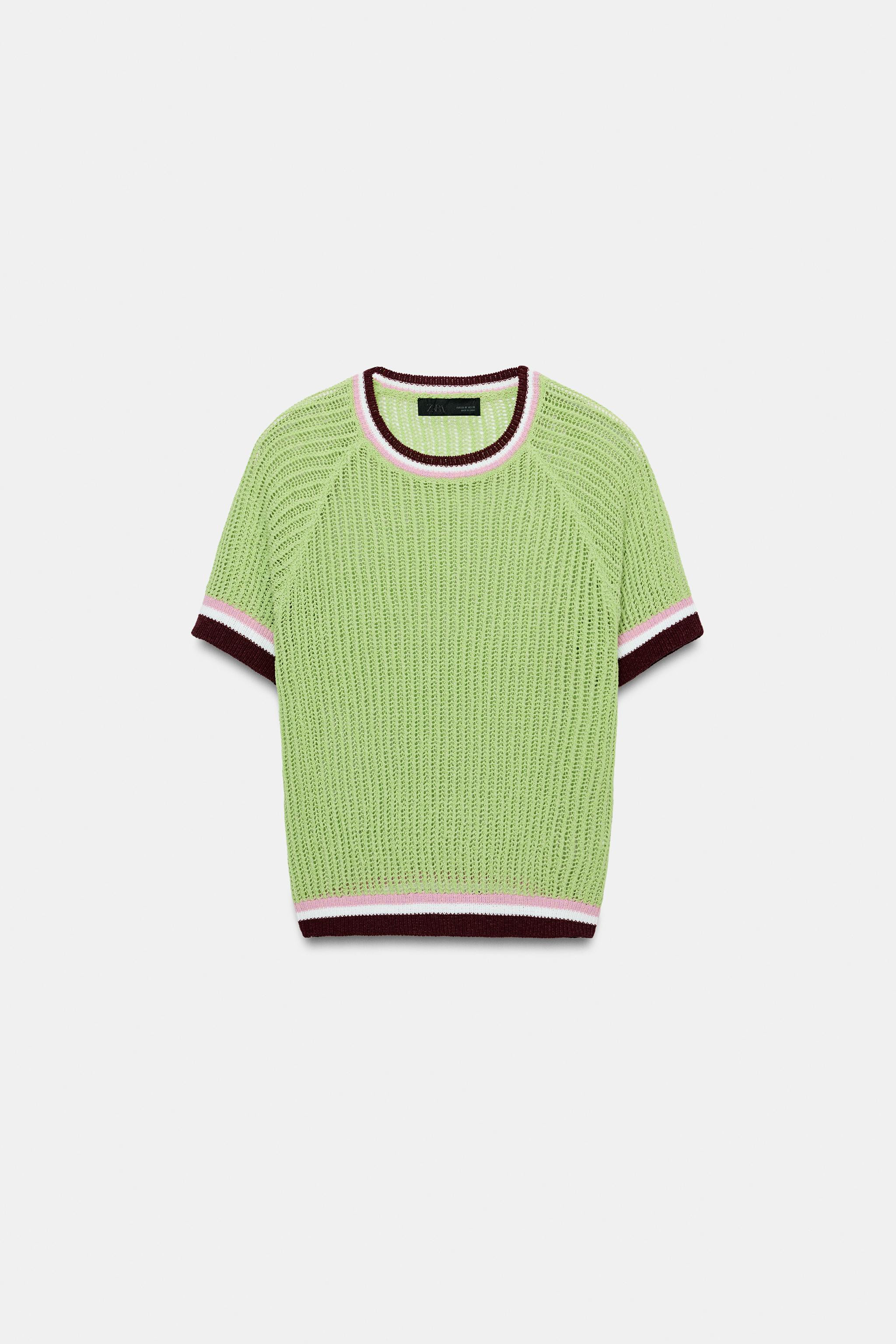SHORT SLEEVE KNIT TOP | Zara US