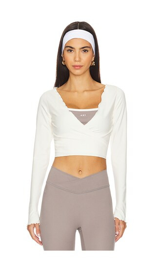 The Wrap Top in Creme | Revolve Clothing (Global)