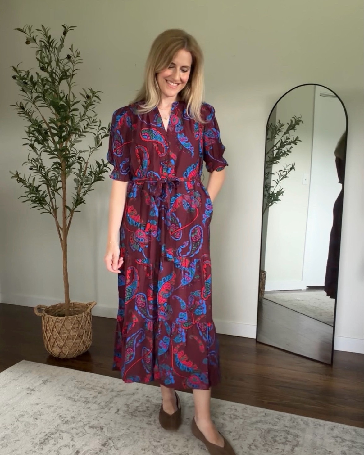 Love this new Walmart midi dress, fit is tts, I’m in a small. Pockets, buttons, removable belt, short sleeves with elastic. Fall family photos, teacher outfit, everyday dress, daytime dressy, workoutfit, church #walmartfashion

#LTKOver40