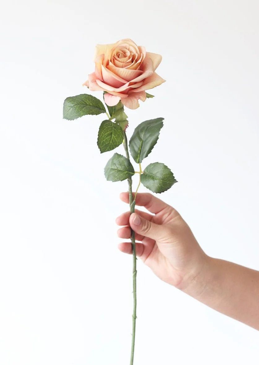 Pink Mauve Silk Rose Flower - 21.5" | Afloral