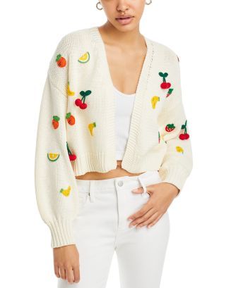 Fruit Embroidered Cropped Cardigan | Bloomingdale's (US)