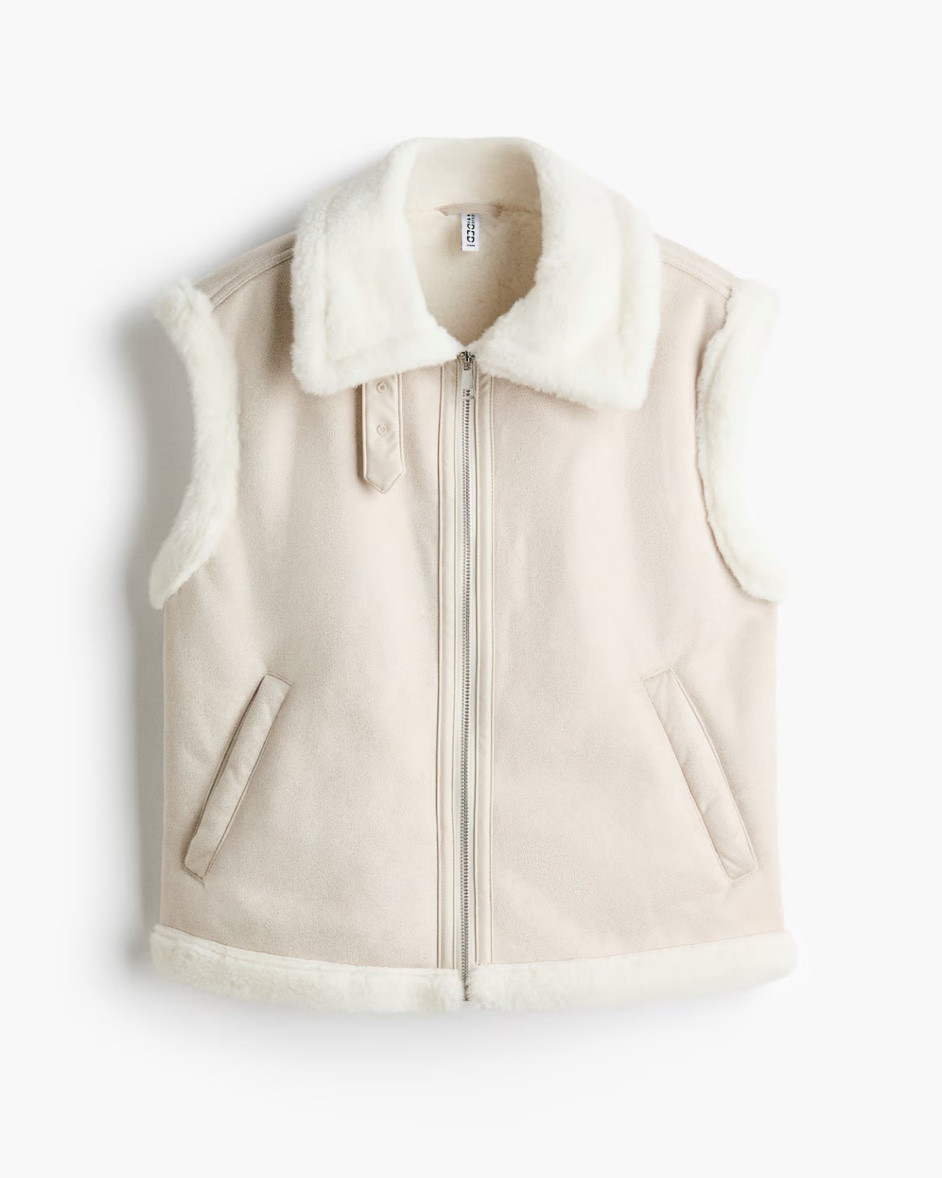Aviator style faux shearling lined vest

#LTKSeasonal