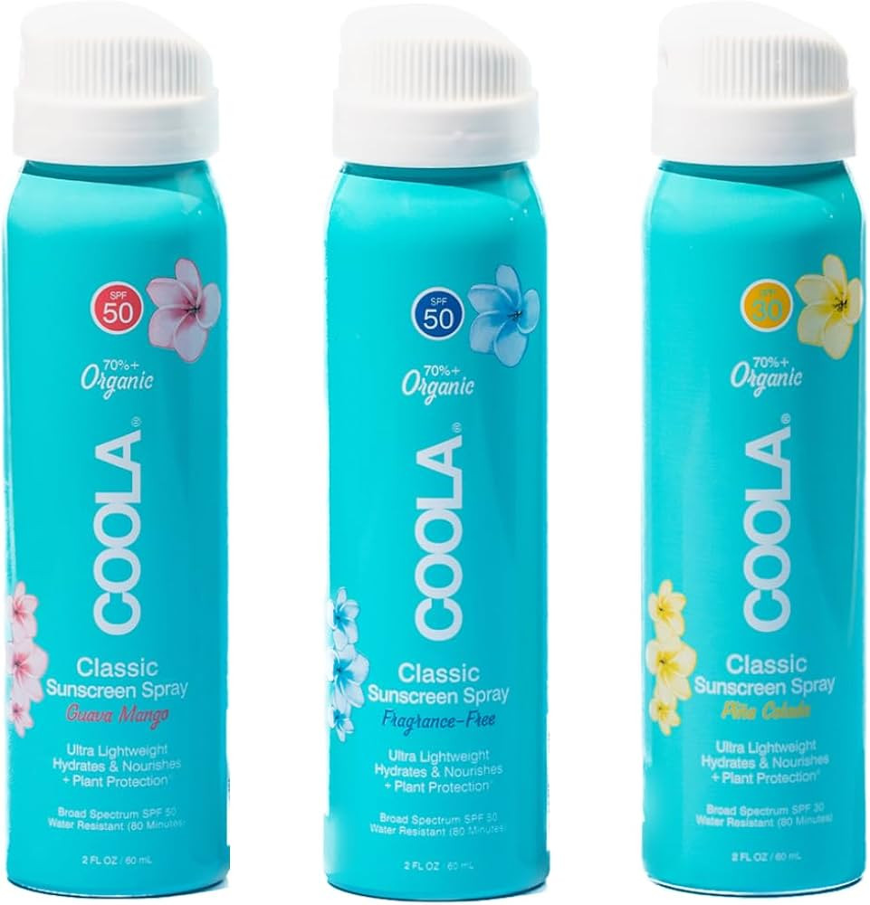 COOLA Organic Sunscreen SPF 50 & 30 Sunblock Spray Kit, Dermatologist Tested Skin Care for Daily ... | Amazon (US)