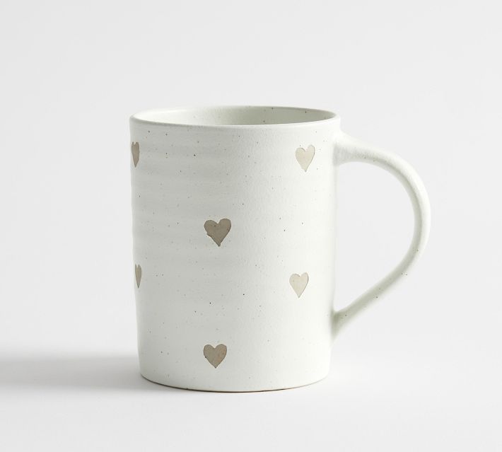 Farmstead Hearts Stoneware Mugs | Pottery Barn (US)