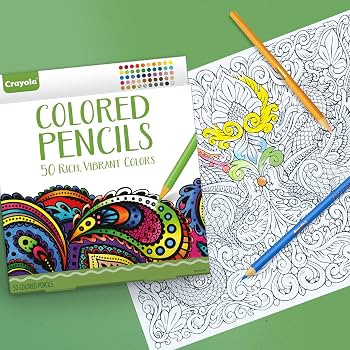 Crayola Colored Pencils For Adults (50ct), Colored Pencil Set for Adult Coloring Books, Coloring ... | Amazon (US)