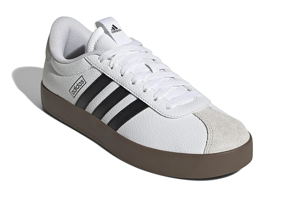 adidas VL Court 3.0 Women's Shoes White/Black/Grey : 5 B - Medium, Leather | Zappos