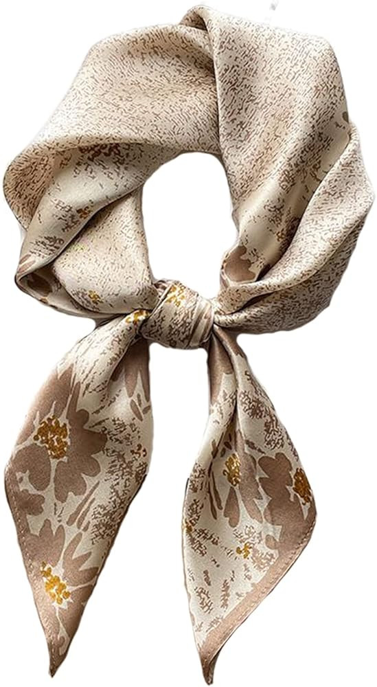 100% Pure Mulberry Silk Square Scarf for Hair-27''x27''- Women Silk Neckerchief Head Wrap Scarf | Amazon (US)