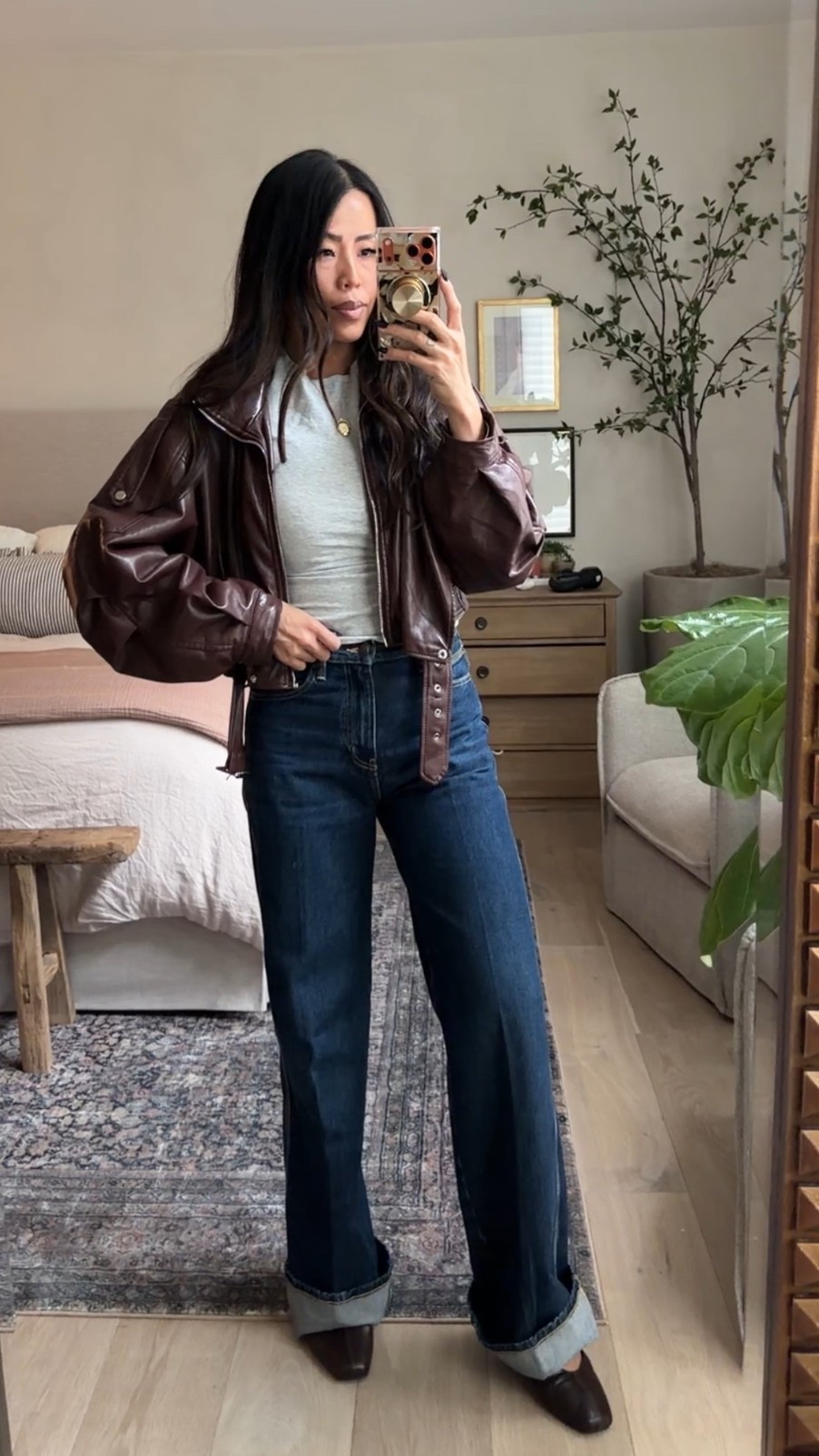 Jacket - tts
Skims shirt - med tts
Denim - size down 26

#LTKStyleTip #LTKFindsUnder50 #LTKSaleAlert