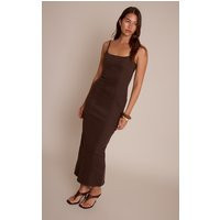 Chocolate Cami Strap Denim Maxi Dress | PrettyLittleThing US