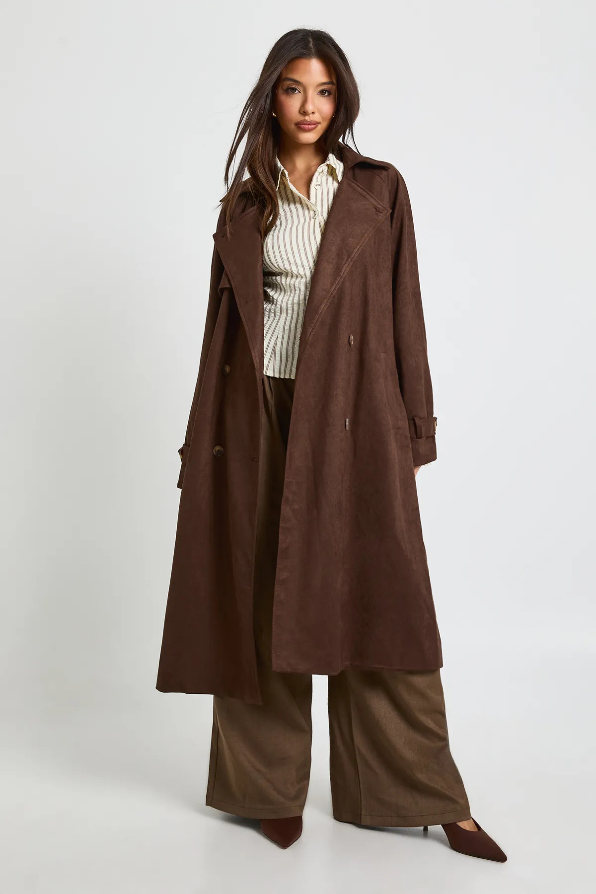 Super Soft Suede Trench Jacket | Boohoo.com (UK & IE)