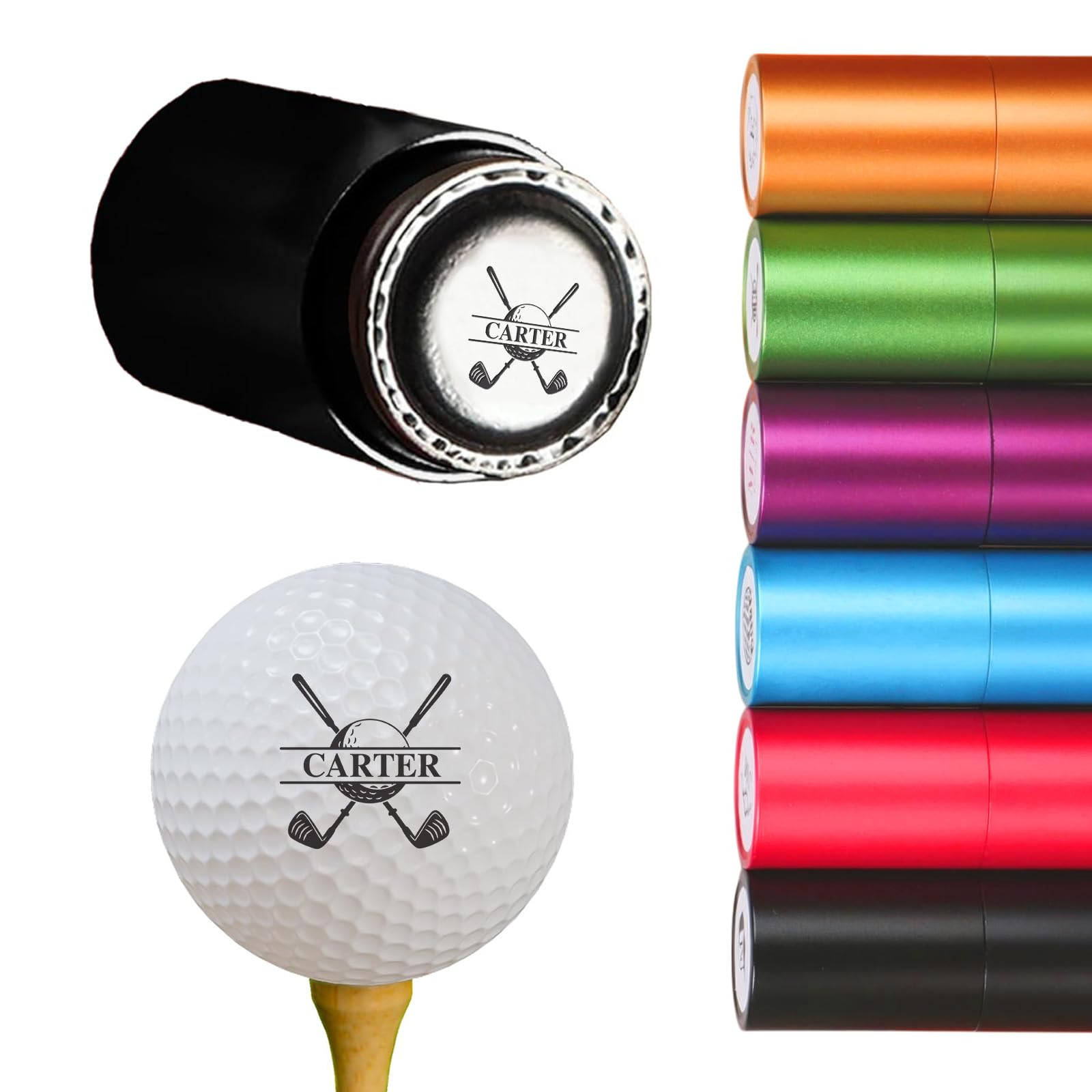 Custom Golf Ball Stamp Marker, Quick-Dry Self-Inking Golf Ball Personalized Stamp with Logo Monog... | Amazon (US)