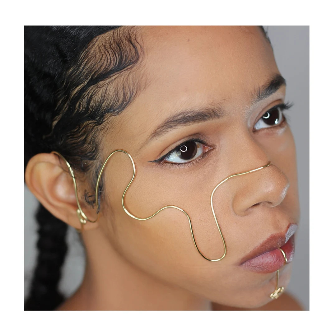 EARHALO - TRIBAL WHISPER | Wired Ear Cuff & Face Mask - Wire Jewelry, Tribal, Festival, Body Chai... | Etsy (US)