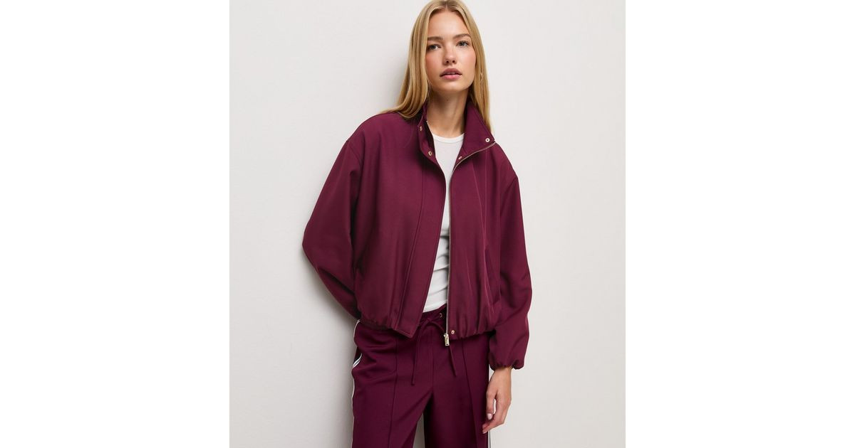 Women's Red High Neck Bubble Hem Jacket New Look | New Look (UK)