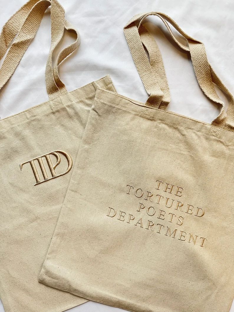 The Tortured Poets Department 3D Embroidered Tote Bag - Etsy | Etsy (US)
