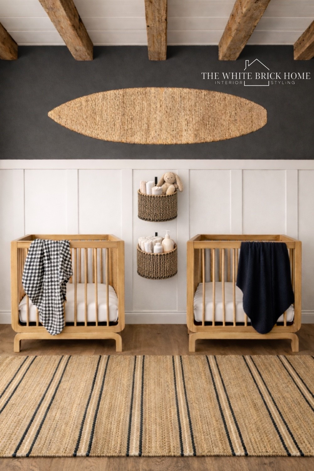 A calm, coastal inspired nursery that blends warm natural wood, soft textures, and a cool color palette to create a timeless space for growing twins. 

Nursery, nursery decor, nursery idea, nursery decor, nursery wall art, nursery bedding, nursery rug, area rug, nursery bedding, nursery wall trim, nursery decor ideas, modern nursery, coastal nursery, nursery storage ideas, gender neutral nursery, twin nursery, shared nursery, shared bedroom, shared room, kids shared bedroom, gender neutral shared nursery, coastal nursery design, pottery barn, wayfair, crib, wayfair nursery furniture 

#LTKBump #LTKBaby #LTKHome