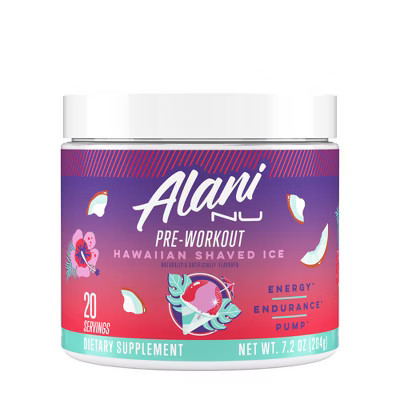 Alani Nutrition Pre-Workout Energy Supplement Powder - Hawaiian Shaved Ice - 7.2oz | Target