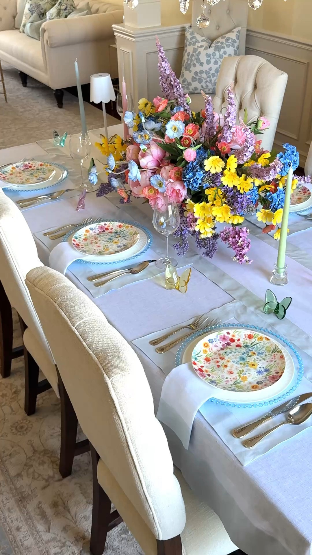 Shop my spring tablescape 💐

Mikasa, blue chargers, spring table, spring centerpiece, Amazon finds, spring decor, crystal butterflies, baccarat dupe, designer look for less, colorful spring decor, blue and white table linens @Solino Home 

#LTKHome #LTKSeasonal
