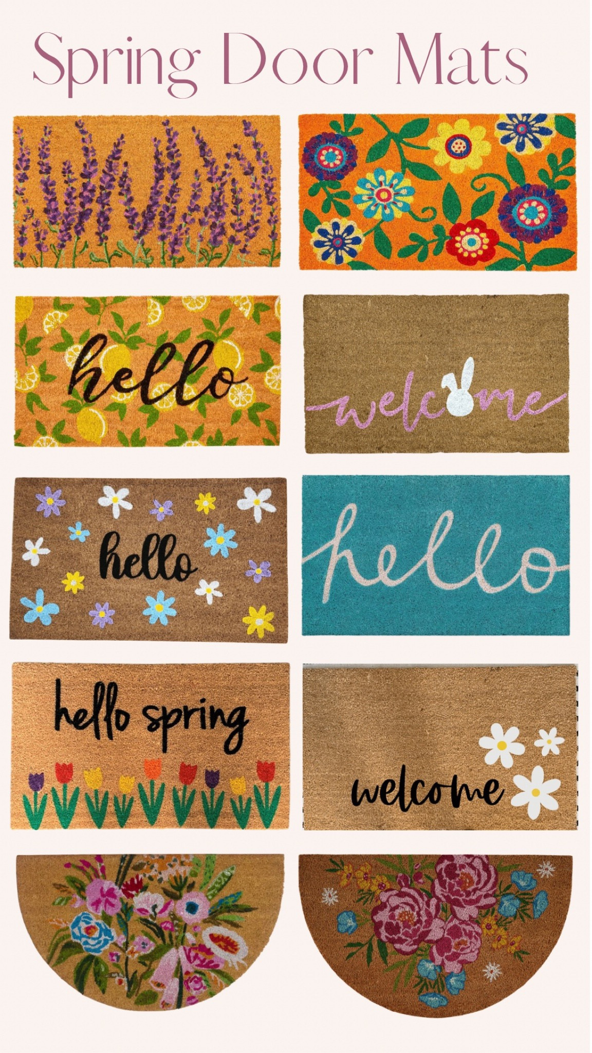 Refresh your door with one of these cute spring doormats! 

#LTKhome #LTKunder50 #LTKSeasonal