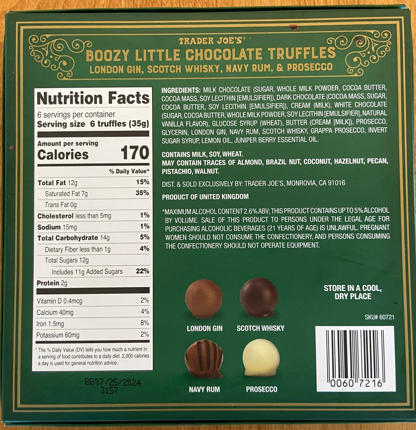 Trader Joe's Assortment of Boozy Little Chocolate Truffles | Amazon (US)