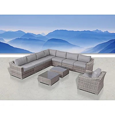 7-Person Wicker Patio Seating Group With Cushions | Wayfair North America