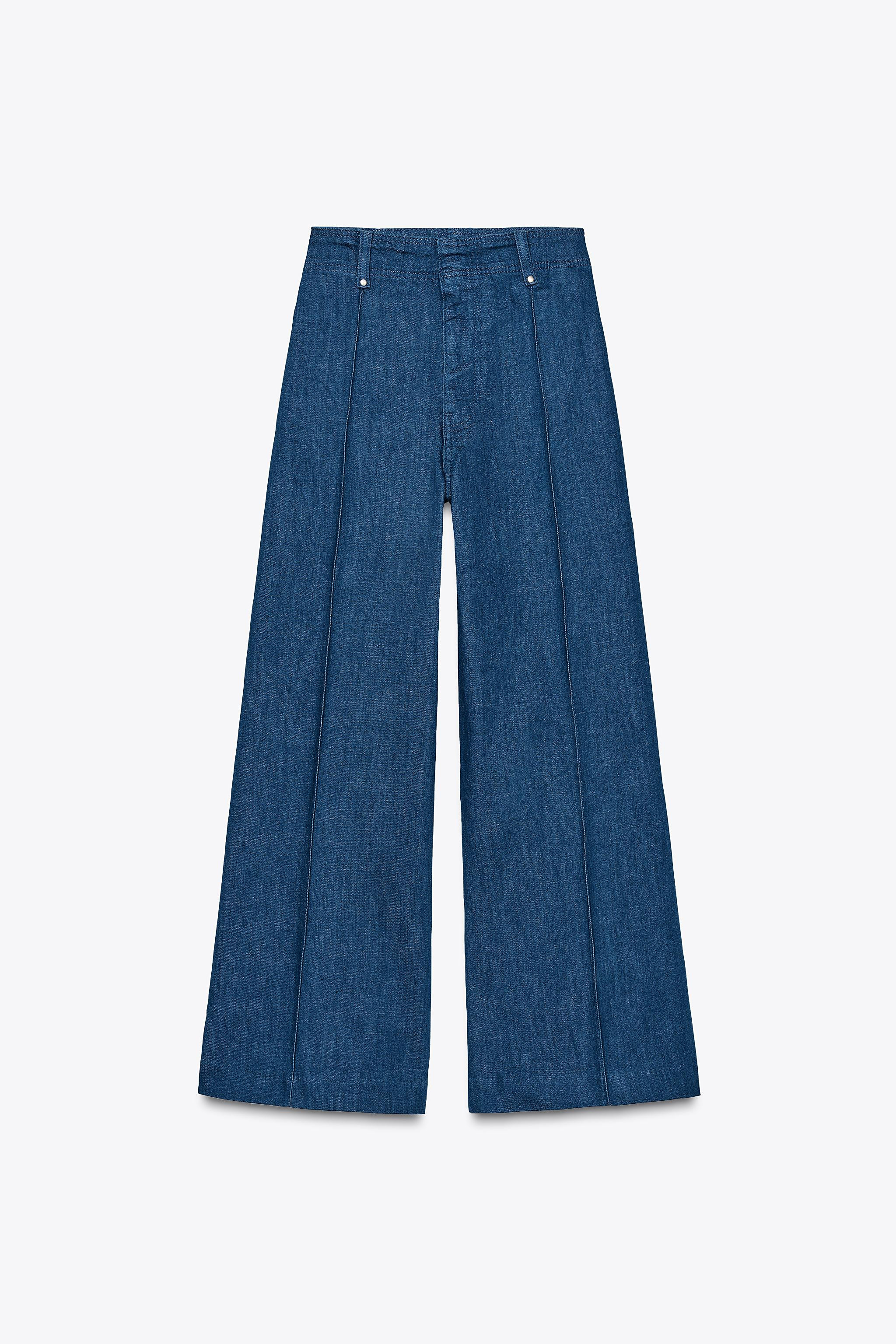 ZW COLLECTION TAILORED WIDE LEG HI-RISE JEANS | Zara US