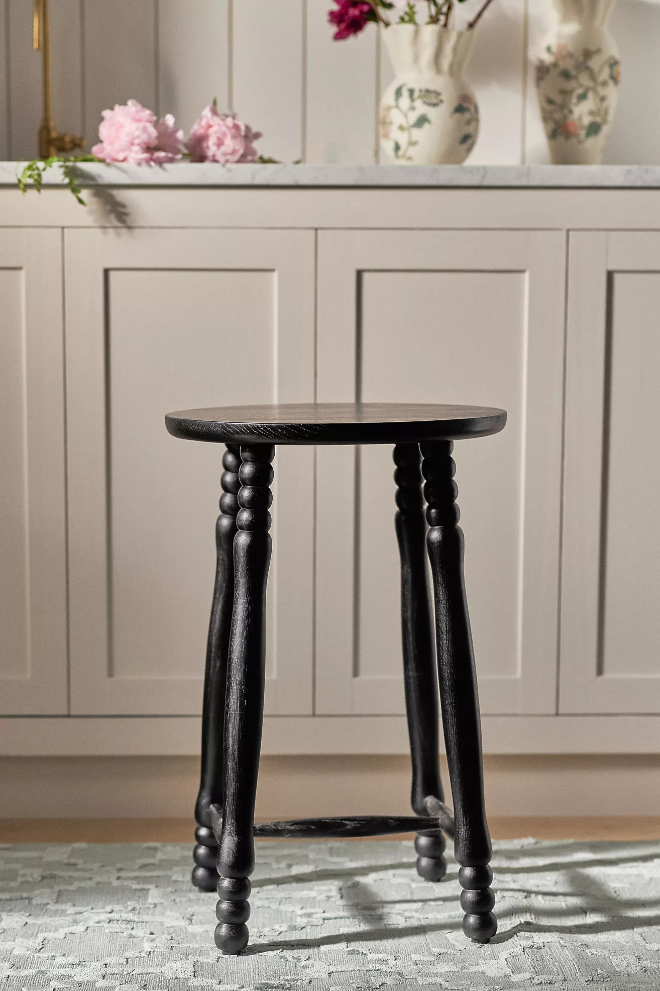 Pierre Turned Wood Counter Stool | Anthropologie (US)