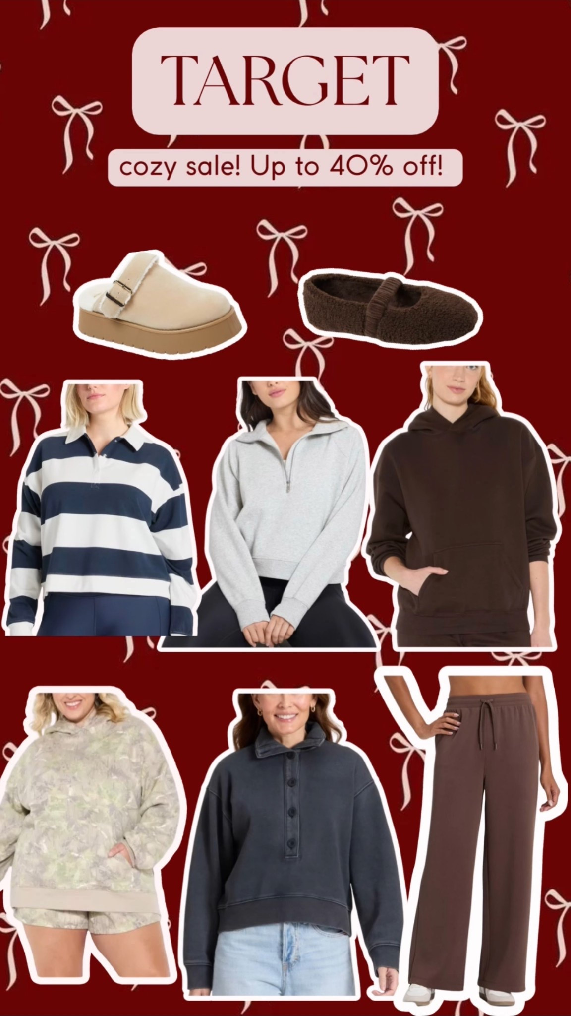 Target cozy sale! Up to 40% off sweatshirts, sweats & slippers! 

#LTKSeasonal #LTKHoliday #LTKSaleAlert