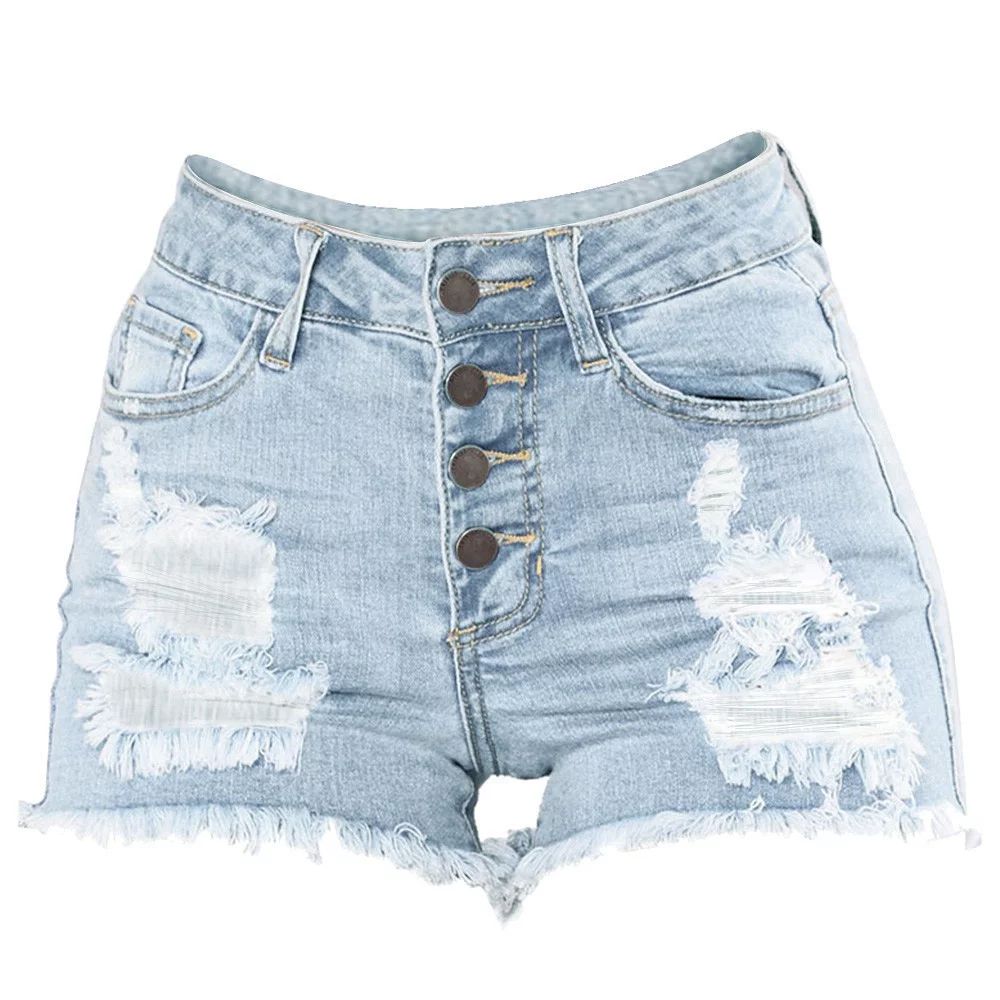 Women Slim Washed Ripped Hole Short Mini Jeans Denim Sexy Pants Shorts - Walmart.com | Walmart (US)