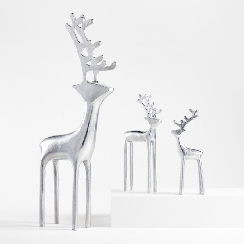 Silver Reindeer | Crate and Barrel | Crate & Barrel