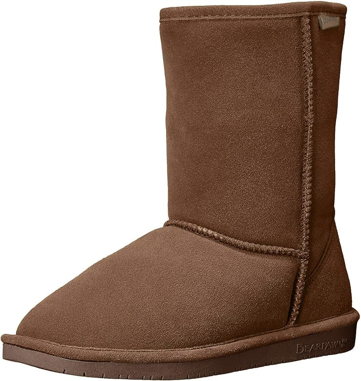 BEARPAW Emma Short Women's Classic Winter Slip On Boots, Lightweight Suede Boots, Multiple Colors | Amazon (US)