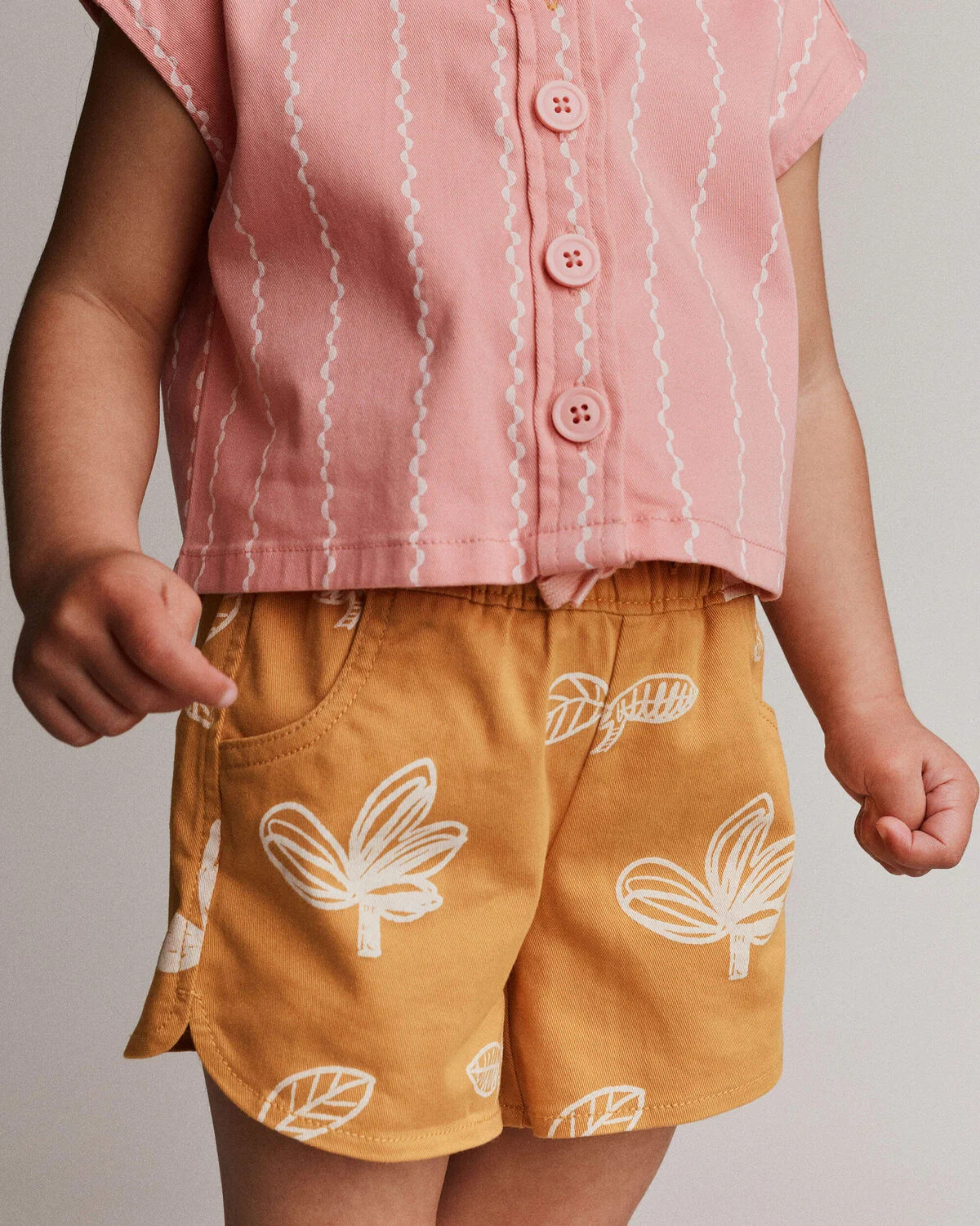 Toddler Girl Dolphin Hem Short in Plant Print - Golden Yellow - Otter Avenue | Carter's | Carter's Inc