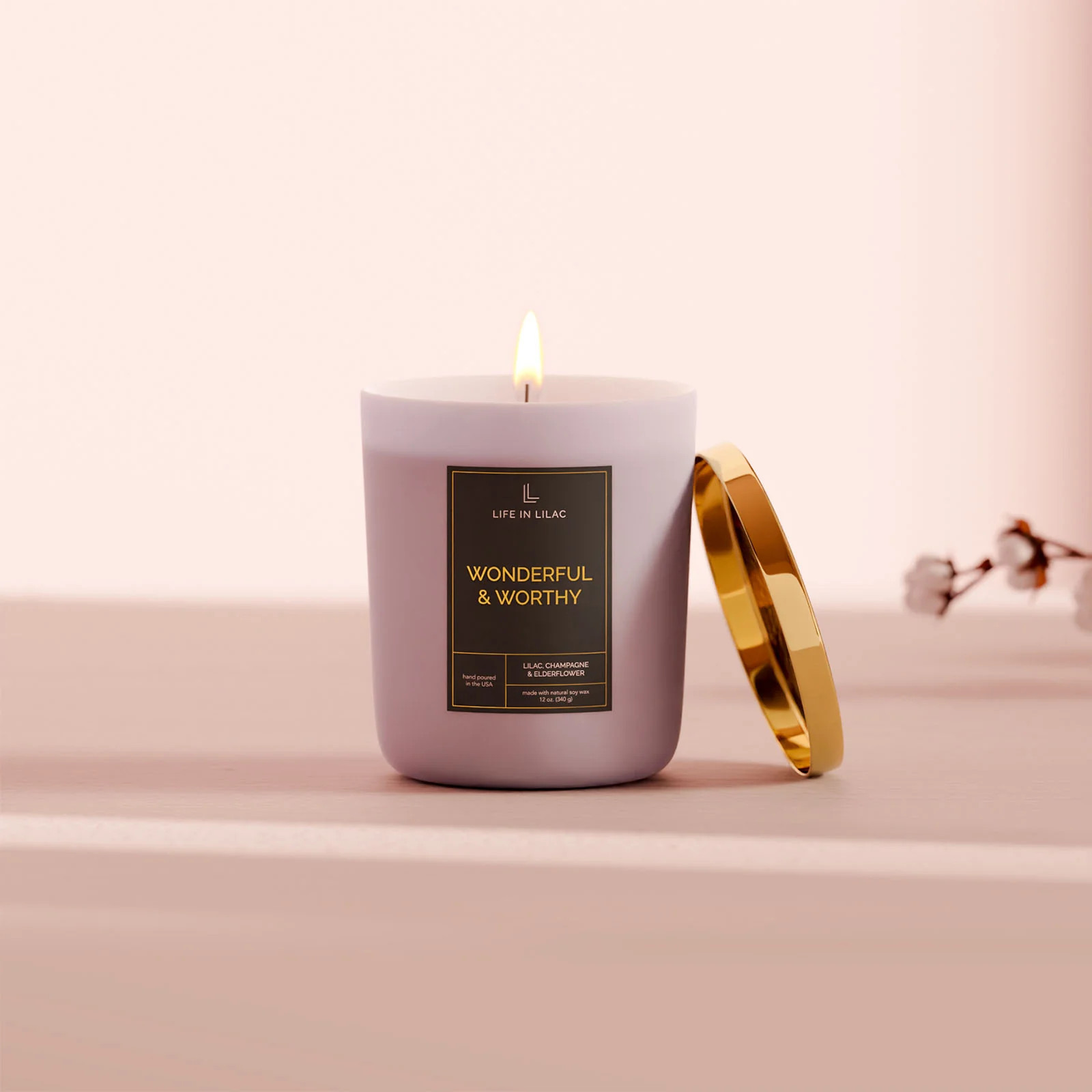 Wonderful & Worthy Candle | Life In Lilac