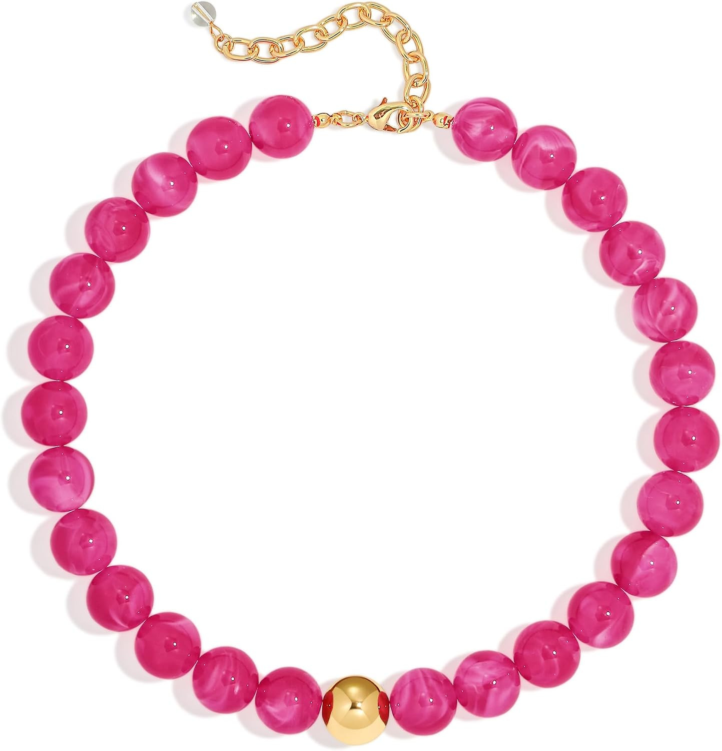 Chunky Beaded Necklace for Women Boho Statement Bead Necklace | Amazon (US)