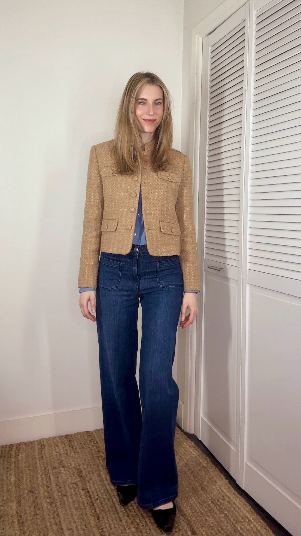 Jeans in 26, jacket in S - my usual sizes | classic style | sailor jeans | frame | mango | silk

#LTKWorkwear #LTKStyleTip #LTKSaleAlert