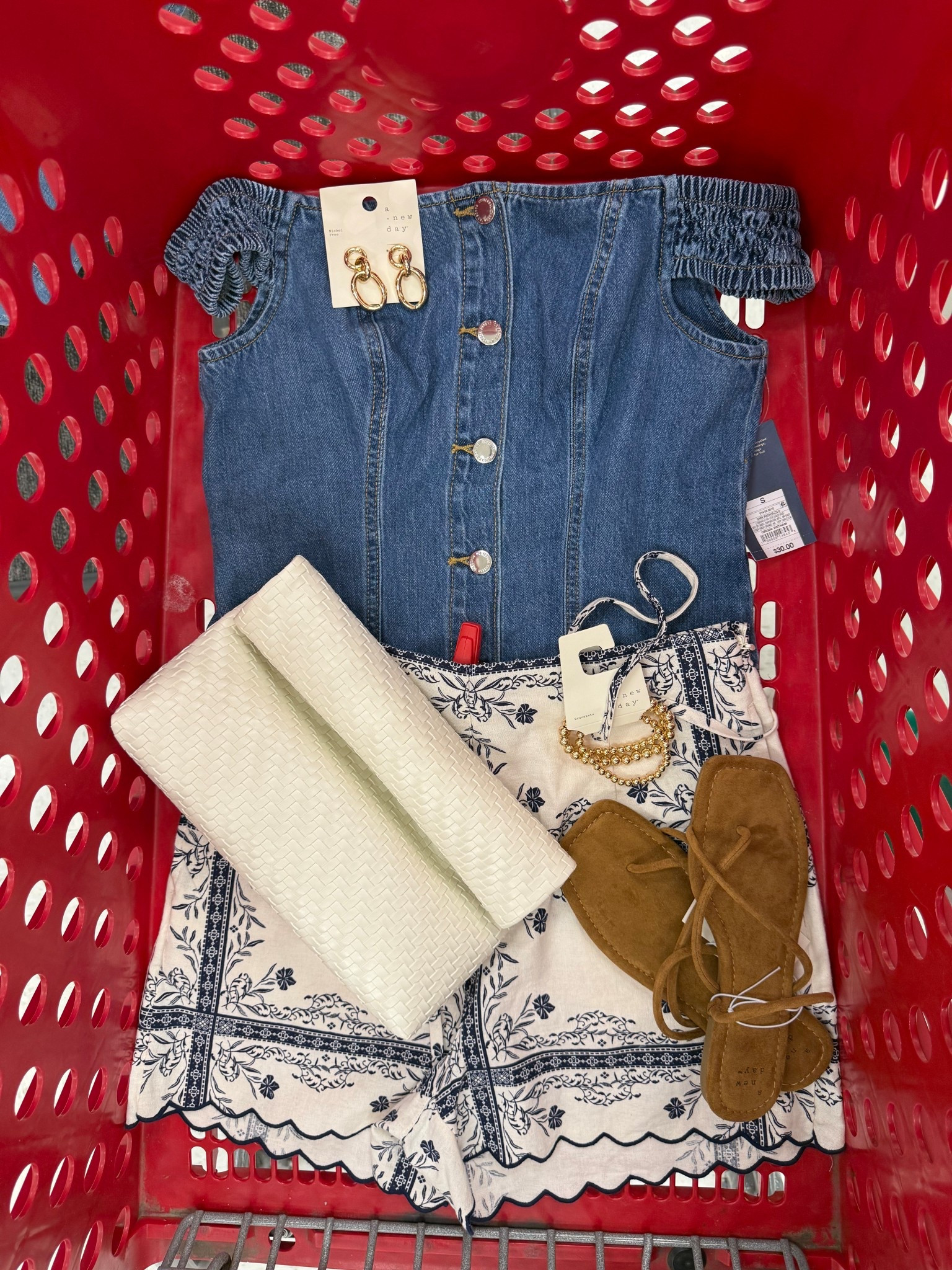Target or Anthro…👀✨?!

These linen shorts and this denim corset top had us doing a major double take!💙🤭 Paired with a woven clutch, and the cutest lace-up sandals…spring just showed up early.

Grab now while apparel is 30% off!!!

#LTKOver40 #LTKmomlife