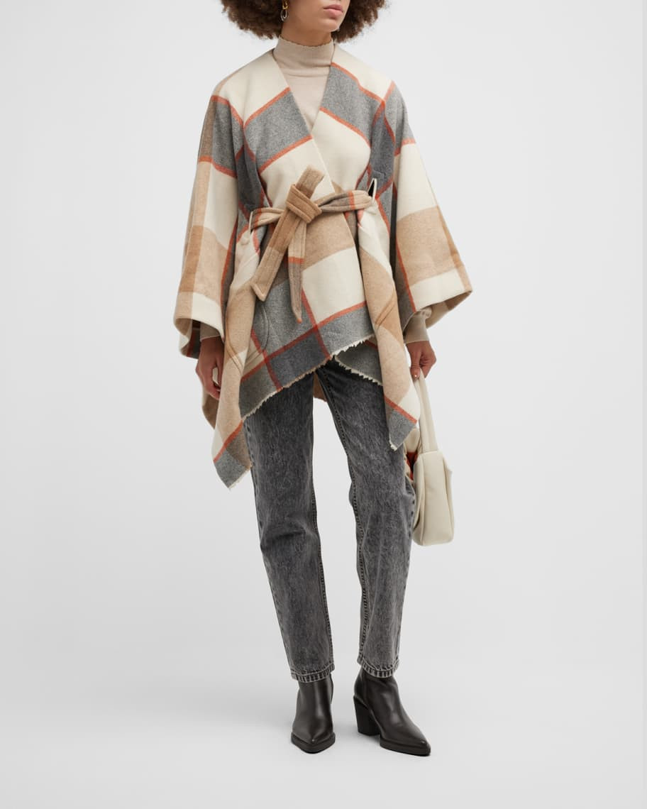 Yuma Belted Plaid Cape | Neiman Marcus