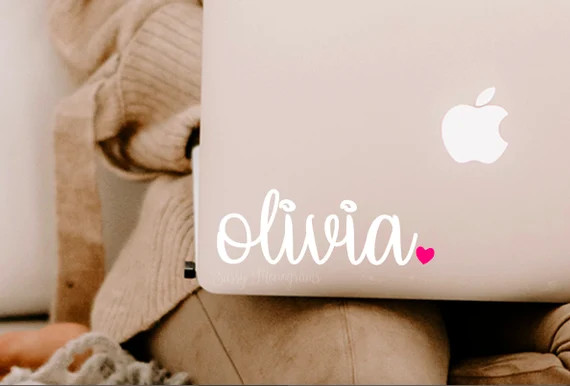 Name With Heart Vinyl Decal  Car Decal  Yeti Decal  Laptop - Etsy | Etsy (US)