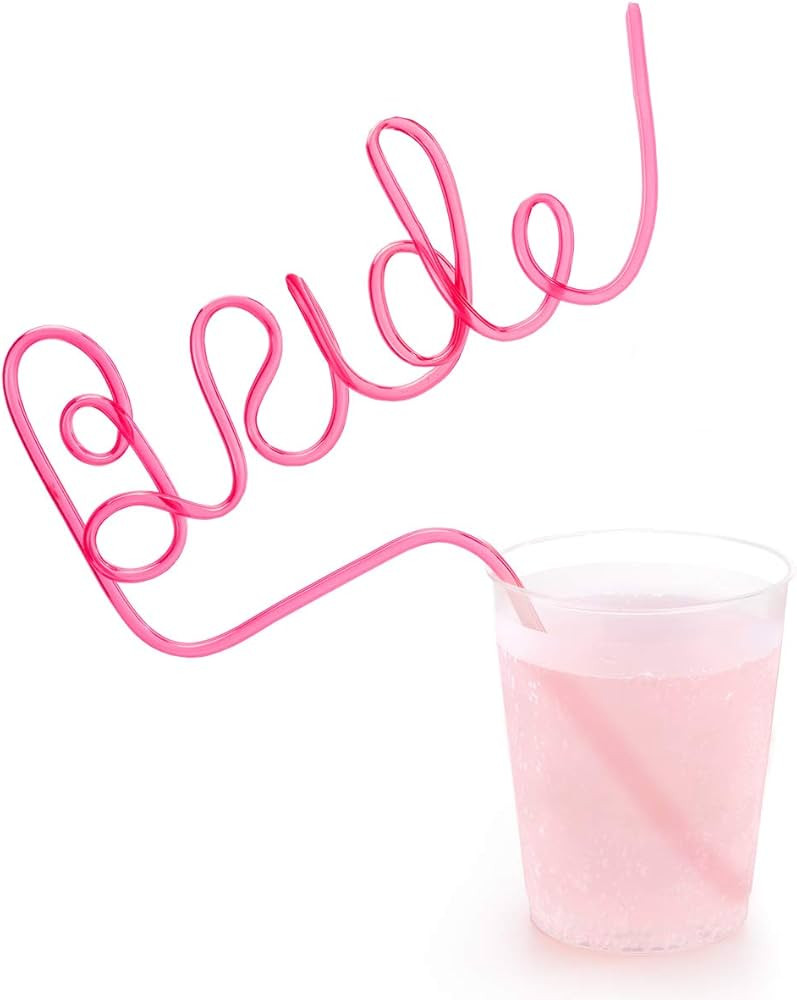 xo, Fetti Bachelorette Party XL Bride Straw | Bridal Shower Decorations + Bride To Be Gift | Amazon (US)