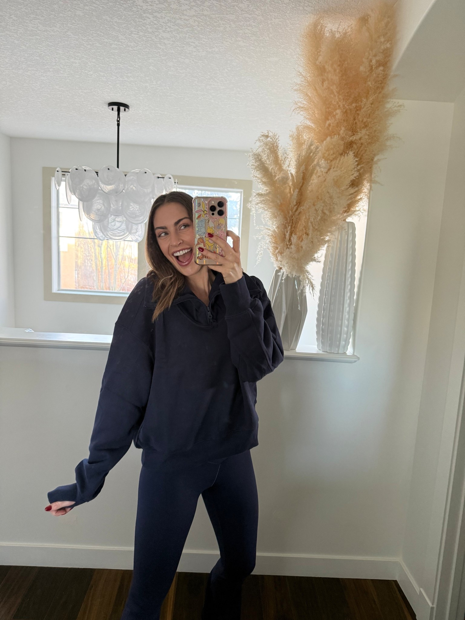 I’ve worn this outfit so many times in the past week!! The flare leggings are so flattering and the 1/4 zip is so soft 🦋 

#LTKcanada #LTKfamily